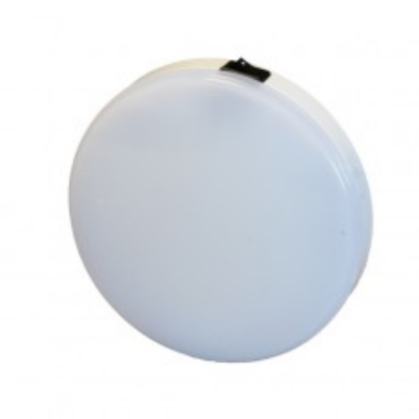 Durite 0-668-13 117 White LED Round White Roof Lamp with Switch - 338lm, 12/24V PN: 0-668-13